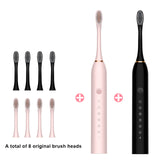 Sonic Electric Toothbrush Ultrasonic Automatic USB Rechargeable IPX7 Waterproof Whitening Teeth Tooth Brush Head Holder Adult