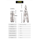 Splitman SQT MQ-21 Multiltool Folding Knife Plier 19 in 1 EDC Camping Suvival Tools StainlessSteel mini Scissors Screwdriver Saw