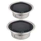 Korean Charcoal Barbecue Grill BBQ Stove Stove Plate Non-Stick Charcoal Pan BBQ Plate for Traveling Picnic Grilling Fish Steak