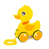 Baby Walker Toy Wooden Dragging Animal Cartoon Hand Pull Rope Car Learn To Walk Toddler Early Teaching Toy Child Gift Kid Toy