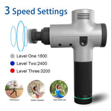 Muscle Massage Gun Sport Therapy Massager Body Relaxation Pain Relief Slimming Shaping Massager 4 Heads With Bag
