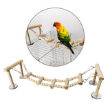 Wooden Bird Perches Stand Toys Parrot Swing Climbing Ladder Parakeet Cockatiel Lovebirds Finches Play Gyms Playground Dropship
