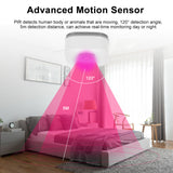 Wifi Motion Sensor Alarm Smart Human Body Induction PIR Sensor 16.4Ft 120-degree Detection Range APP Control Real-time Monitor