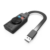 GS3 Black Virtual 7.1 Channel Sound Card Converter Adapter External USB Audio 3.5mm Headset Stereo For PC Desktop Notebook