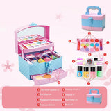 Kids Makeup Kit For Girls Princess Real Washable Make Up Kit Cosmetic Pretend Play Dress Up Toy Makeup Beauty Set Christmas Birt
