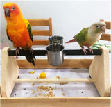 10 Set Stainless Steel Bird Water Feeder Dishes Parrot Pet Food Feeding Cups With Clamp Cage Hanging Bowl Dispenser Wholesale X2
