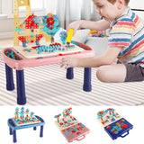 Bits Drill Puzzle Safe Innocuous Mosaic Electric Drill Puzzle Toys DIY Educational Construction Engineering Toys Kids Drill Set