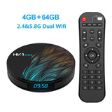 New 2021 Mini Smart TV Box Android 9.0 2.4G/5G Wifi HK1 MAX RK3318 Quad-Core BT 4.0 Set Top Box Media Player 4G 64G Dropshipping