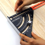 Foldable Multifunction Measuring Ruler Woodworking Positioning Tool Angle Adjusting Extendable Utility Tool