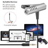 New Condenser Microphone Portable Microphone Omnidirectional Lavalier Microphones Condenser Mic For DSLR Camera PC Smart Phones