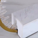 New living room decoration crystal table lights gold bedside lamp wideth 35cm