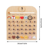 Children Bedroom Wooden Calendar Perpetual Desk Wall Calendar Toy Baby Cognitive Early Educational Toys Kids Educational Toys