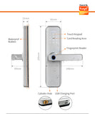 Cerradura intelige X5 Waterproof Tuya Biometric Fingerprint Security Intelligent Smart WiFi APP Password Electronic Door Lock