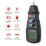 TASI TA8146C 2 in 1 Contact&amp;Laser Non-contact Digital Tachometer 2.5-99999RPM Photoelectric Rotation Speed Meter Memory Function