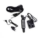 12 Silver Holes Black Metal Pickup Amplifier With  Cable Microphone Set