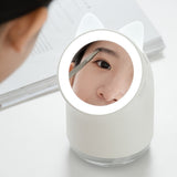 Mirror Humidifier USB Mirro RMultifunction Led Makeup  Round Face Mirror With Light Adjustable Vanity Cosmetic Mirror With 400ml