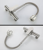 Wall Mounted Kitchen Faucet Stream Sprayer Sink Faucet 360 Degree Swivel Flexible Hose Double Holes Cold And Hot Water Mixer Tap