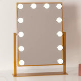 12 LEDs Touchs Screen Makeup Mirrors Espejo Bath Cosmetic Mirrors with 9 Led Lights Vanity Mirror for Bedroom Compact Mirror