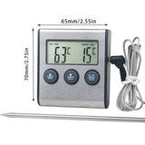 2022.Tp700 Digital Remote Wireless Food Kitchen Oven Thermometer Probe For BBQ Grill Oven Meat Timer Temperature Manually Set