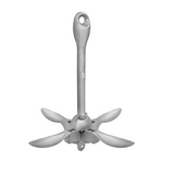 ISURE MARINE Hot Dipped Galvanized Boat Fitting Folding Grapnel Anchor 0.7Kg/1.5lbs