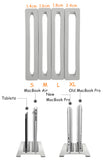 Space-saving Laptop Vertical Stand with 2Pcs Slot Desktop Notebook Erected Holder Aluminum Alloy Tablet Support