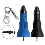 7Pcs/Set Electric Nut Riveting Cordless Riveting Drill Adaptor Insert Nut Tool with Wrench&Nuts 2.4- 4.8 Rivet Gun Tools Kit