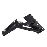 2Pcs Sofa Bed Hinge Adjustable Angle Mechanism Black Metal Multifunctional Supporting Spring Furniture Hinges Hardware
