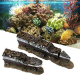 Aquarium Fish Tank Polyresin Titanic Boat Ship Wreck Ornament Fish Tank Aquarium Pet Underwater Decor Viewing Decorations