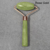 Green Single Head Face Massage Roller Jade Stone Slimming Face Neck Massager Lifting Tool Anti Wrinkle Massage Roller