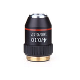 195 Black Achromatic Objective 4X 10X 20X 40X 60X 100X High Quality Microscope Objective Lens RMS 20.2mm Objective Parts