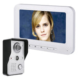 Video Intercom Doorbell 7'' TFT LCD Wired Video Door Phone System Visual Indoor Monitor 700TVL Outdoor IR Camera Support Unlock