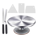 6Pcs-Cake Decorating Supplies Cake Turntable Rotating Cake Stand DIY Set Baking Tools Spatula Scraper