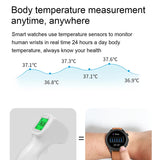 Smart Watch E80 Men Women Temperature Measurement IP68 Waterproof PPG+ECG Heart Rate Monitor Fitness Tracker Smartwatch