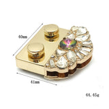 20Pcs Machine Bag Lock Metal Twist Lock Diamond Mortise Lock Turn Lock Snap Decorative Clasps Closure Leather Hardware Accessory