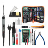 60W 110V 220V Electric Soldering Iron Kit Adjustable Temperature Soldering Station Iron Stand Desoldeirng Pump Welding Tools