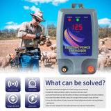 Electric Fence for Animals 12V Pulse Electric Fence Energizer 10KM Digital display panel Safety Waterproof Farm Poultry Alert