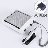 40W 45000RPM 2 In 1 Electric Nail Dust Collector Handpiece Manicure Pedicure Machine File Kit Nail Tools with Nail Drill Bits
