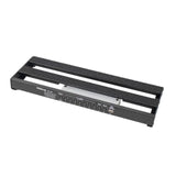 Black Aluminum Alloy Electric Guitar Pedal Effect Board for Musical Instruments Guitar Accessories with Bag(US Plug)