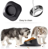 Doulble Dog Bowls Stainless Steel Antislip Cat Bowl Dog Food Water Bowls Outdoor Travel Portable Puppy Food Container Feeder