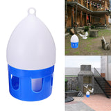 Birds Water Feeder Practical Birds Waterer Creative Bird Drinker Feeding Supplies for Pigeon Parrot (6L, White and Blue)