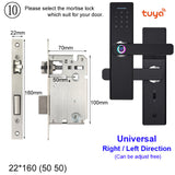 Wifi Tuya APP Electronic Door Lock Biometric Fingerprint 13.56mhz IC Card Password Mobile Phone Unlock Remotely Smart Home