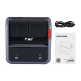 Portable 80mm Thermal Label Printer BT Label Maker Sticker Machine with Rechargeable Battery Compatible with iOS Android