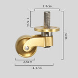 Universal Caster Wheels 360 Degree Rotation Round/ Square Cup Brass Heavy Wheel Hardware Movable for Furniture Cabinet