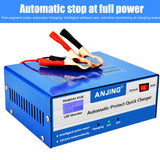 Car Battery Charge Tool 12-24V 12A  Full Automatic Battery Charger 130W with Pulse Repair for 6AH-200AH Dry Wet Batteries