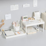 Multifunctional Shelves Double-layer Storage Shelf Desktop Storage Rack Plastic Desk Shelves Cosmetic Sundries Organizer Storage