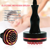 Electronic Meridian Brush Slimming Machine vibration massager Infrared MicroElectric Heated Health Scraping Detox Therapy Device