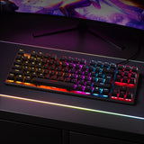 87 Keys Gaming Wired Mechanical Keyboard Blue Switch RGB Backlit Teclado Gamer for PC Laptop
