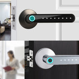 Hot 3C-Fingerprint Door Lock Smart Bluetooth Password Handle Lock APP Unlock Keyless Entry Works For IOS/Android Home Security