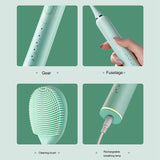 Electric Toothbrush IPX7 2 in 1 Magnetic Levitation Charging 90 Days Soft Brush Head Toothbrush