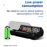 L5 OBD2 Digital HUD Auto Dashboard Head-Up Display OBDII Car-Styling Speedometer Odometer Gauge Warning Security Alarm System
